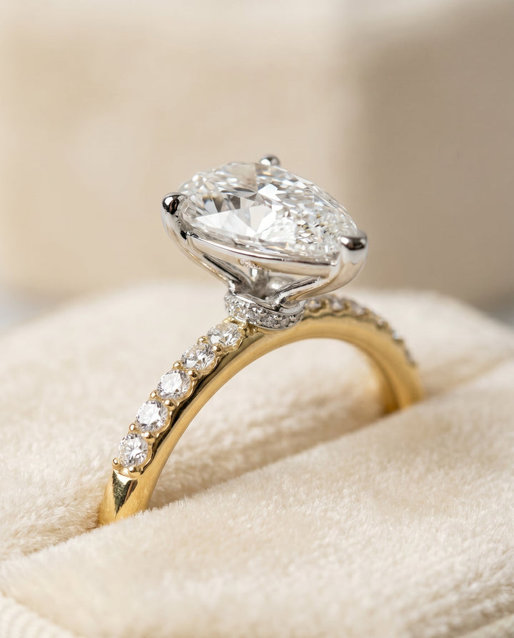 The Cherie Select Solitaire Engagement Ring with Lab Diamond in 18K Yellow Gold - view 4
