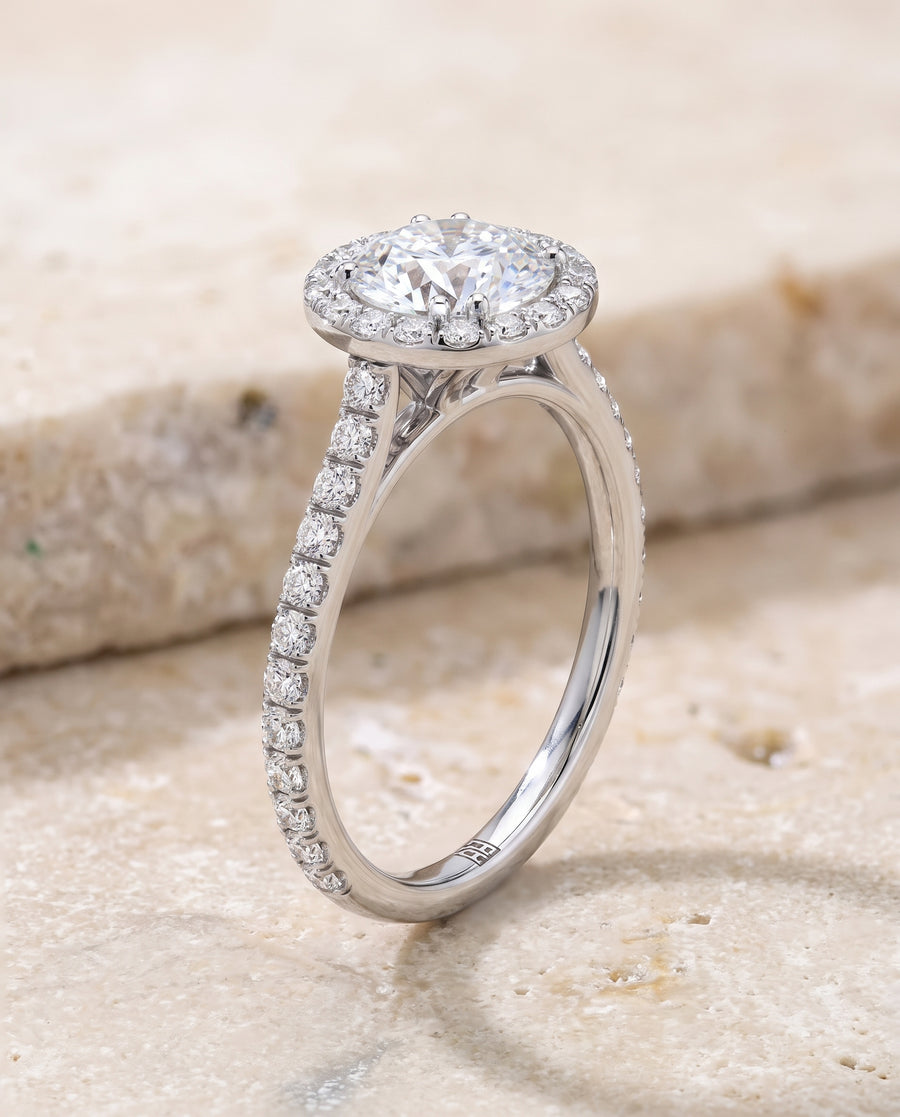 The Christina Engagement Ring, made to order in our Los Angeles atelier