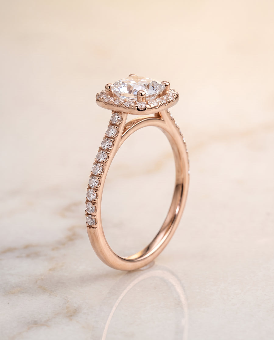 The Cosette Engagement Ring, made to order in our Los Angeles atelier