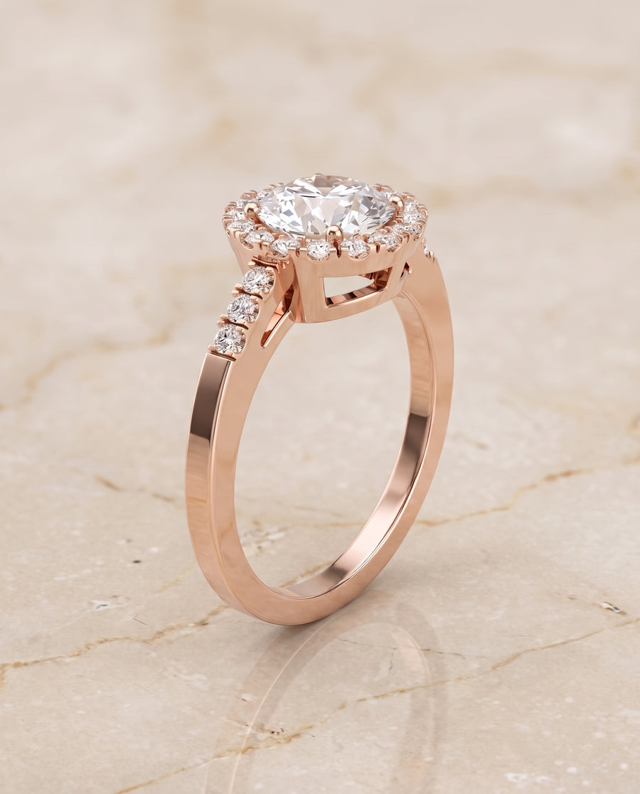 The Crimson Engagement Ring, made to order in our Los Angeles atelier