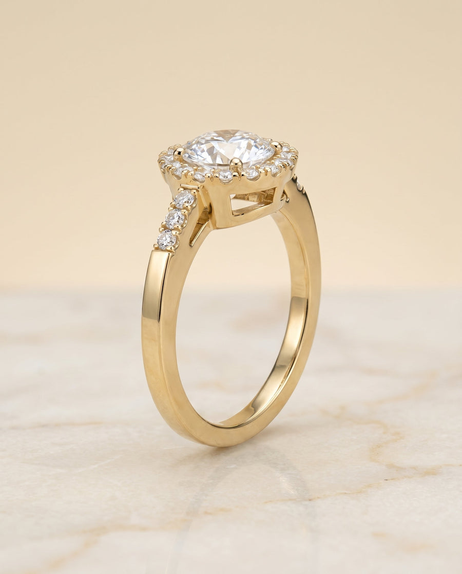 The Crimson Select Engagement Ring, made to order in our Los Angeles atelier