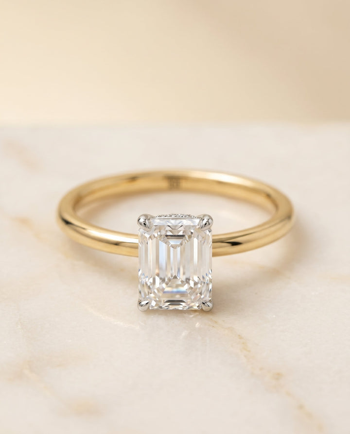 The Cyndi Select Solitaire Engagement Ring with Lab Diamond in 18K Yellow Gold - view 1