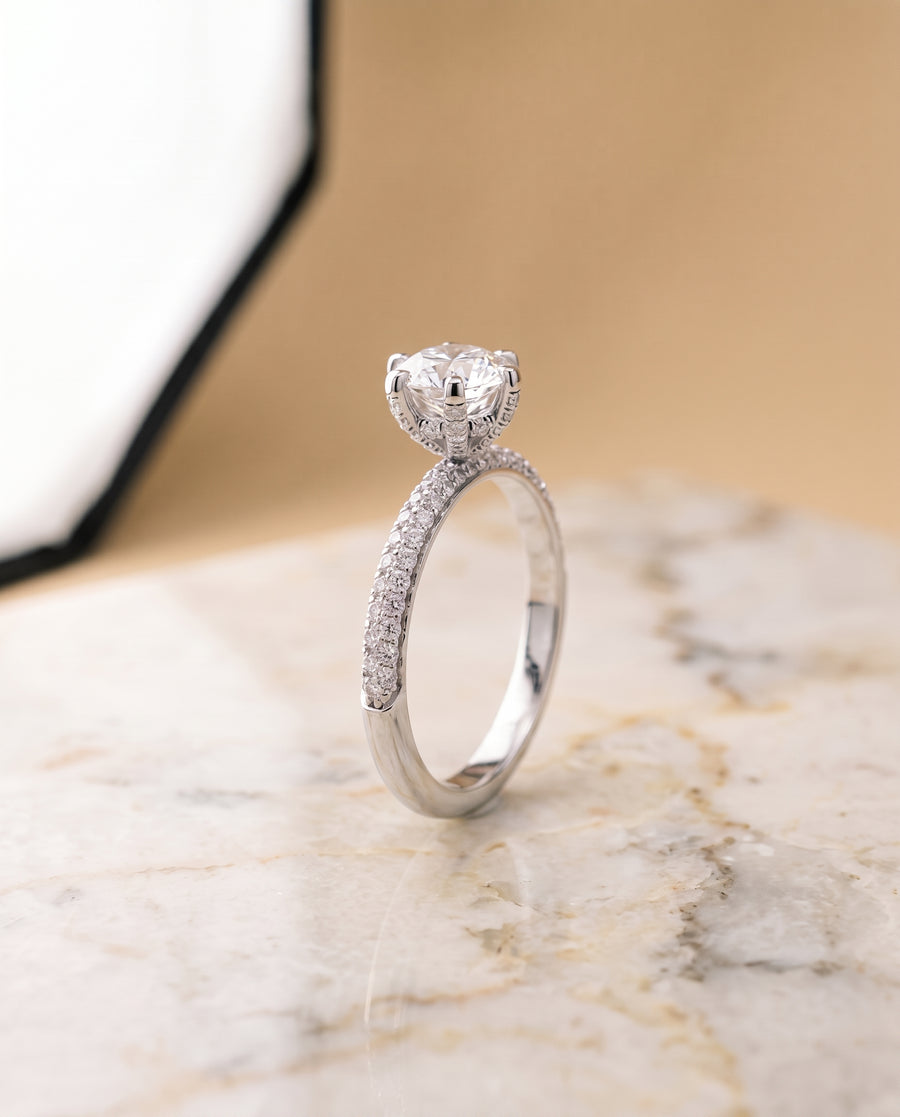 The Daisy Engagement Ring, made to order in our Los Angeles atelier