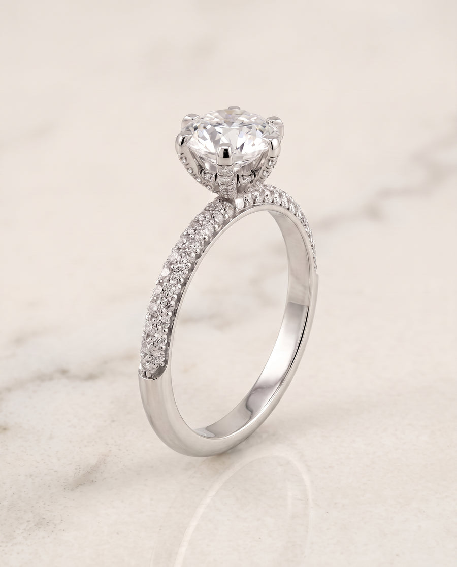 The Daisy Engagement Ring, made to order in our Los Angeles atelier