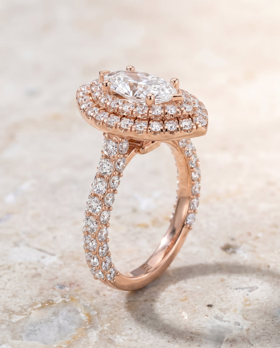 The Dinah Engagement Ring, made to order in our Los Angeles atelier