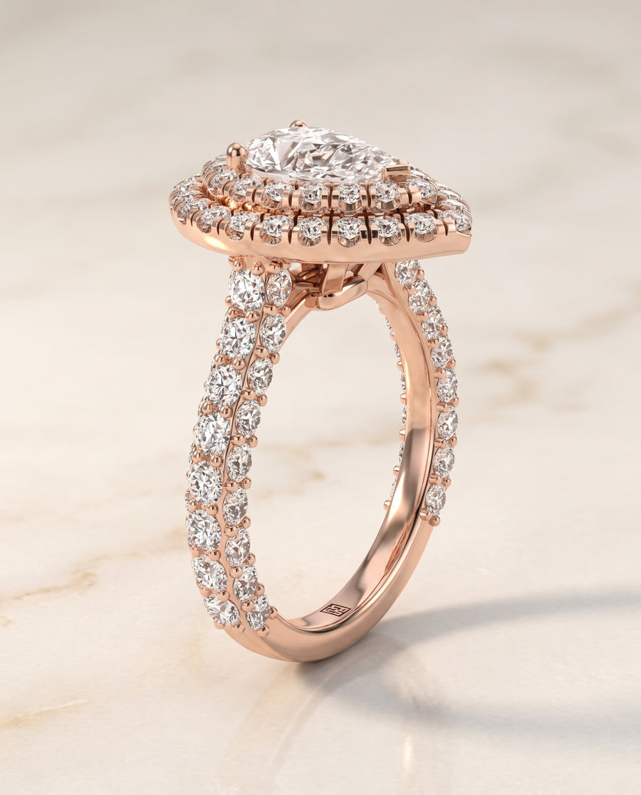 The Dinah Engagement Ring, made to order in our Los Angeles atelier