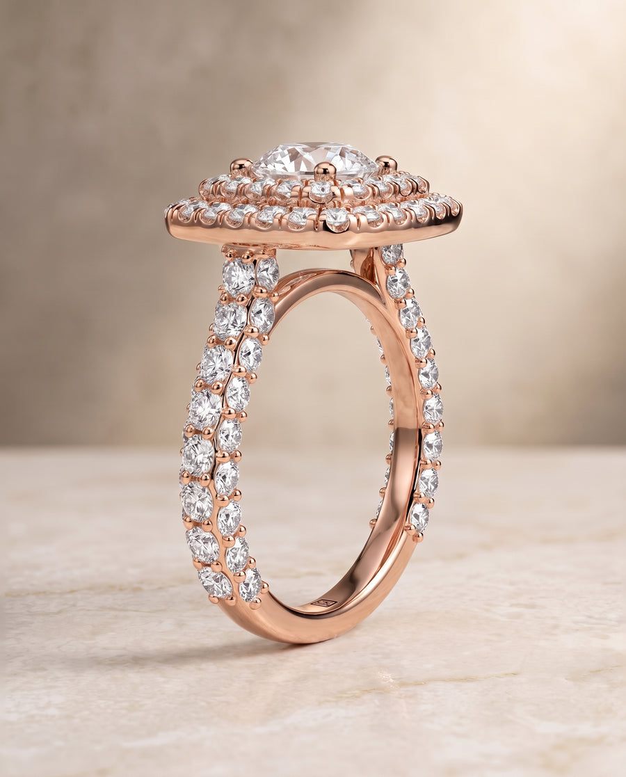 The Dinah Engagement Ring, made to order in our Los Angeles atelier