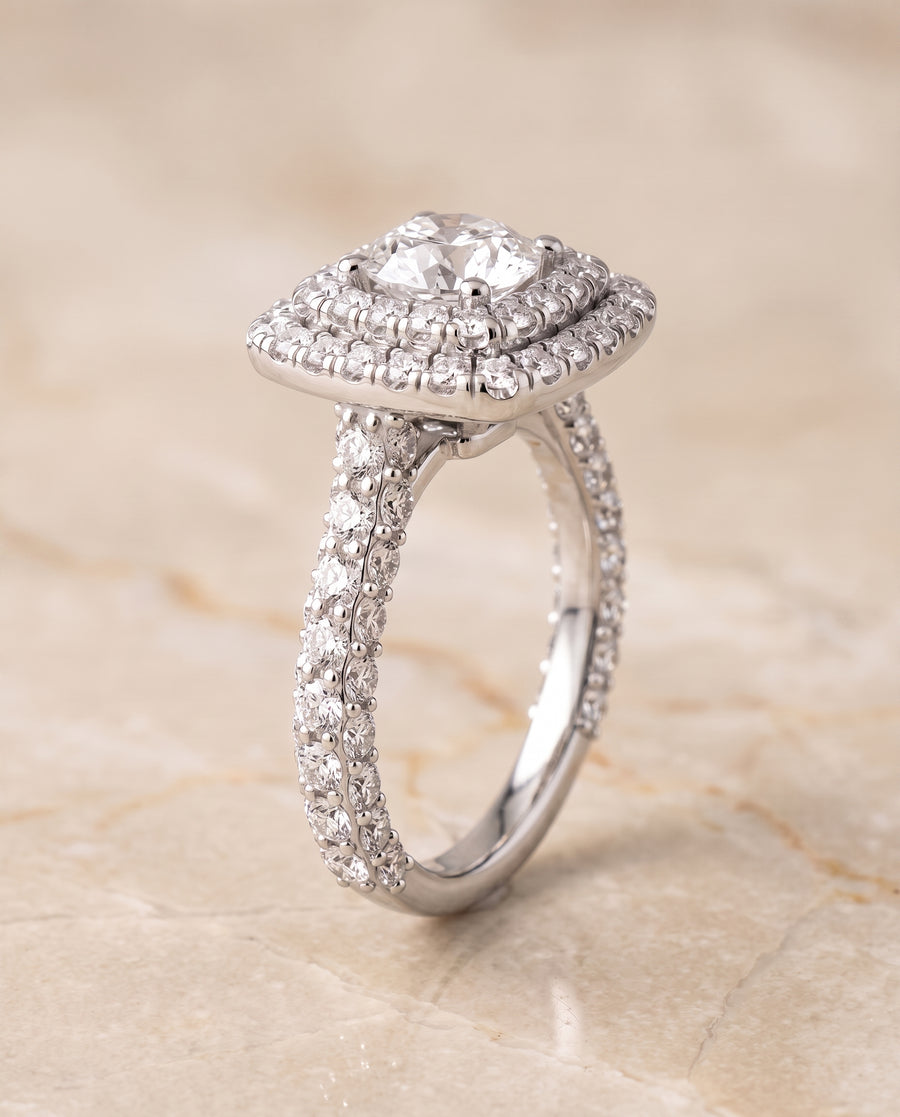 The Dinah Engagement Ring, made to order in our Los Angeles atelier