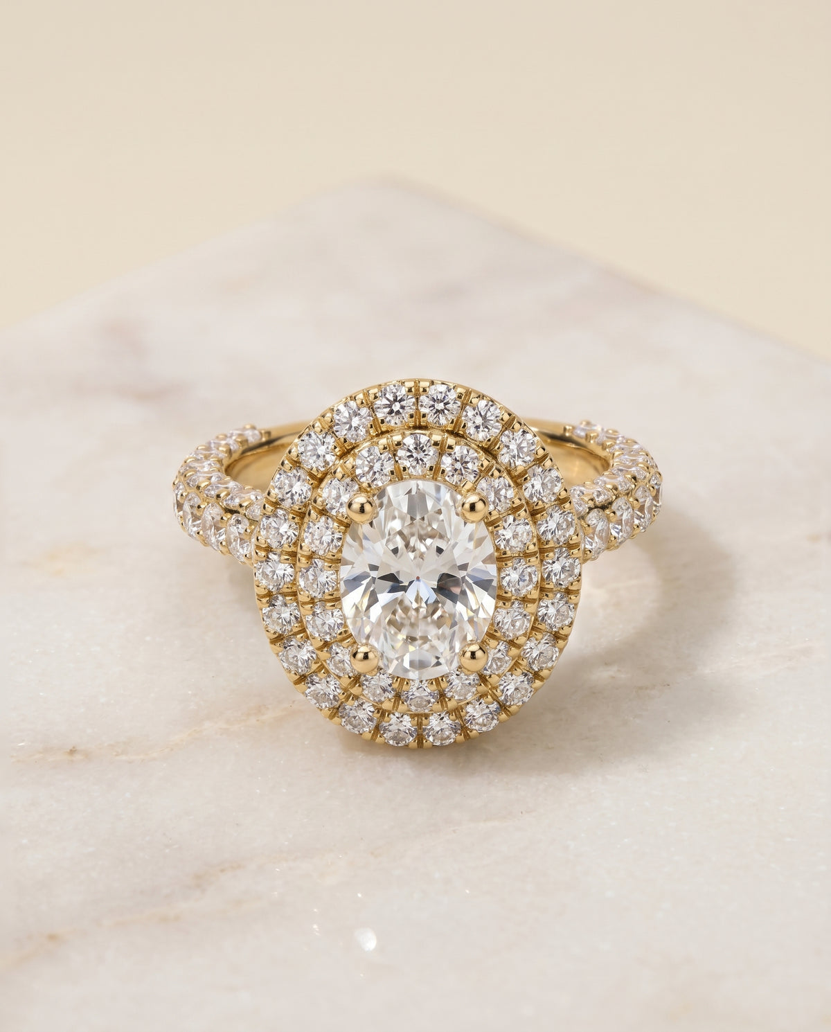 The Dinah oval engagement ring setting in 18K Yellow Gold | RockHer