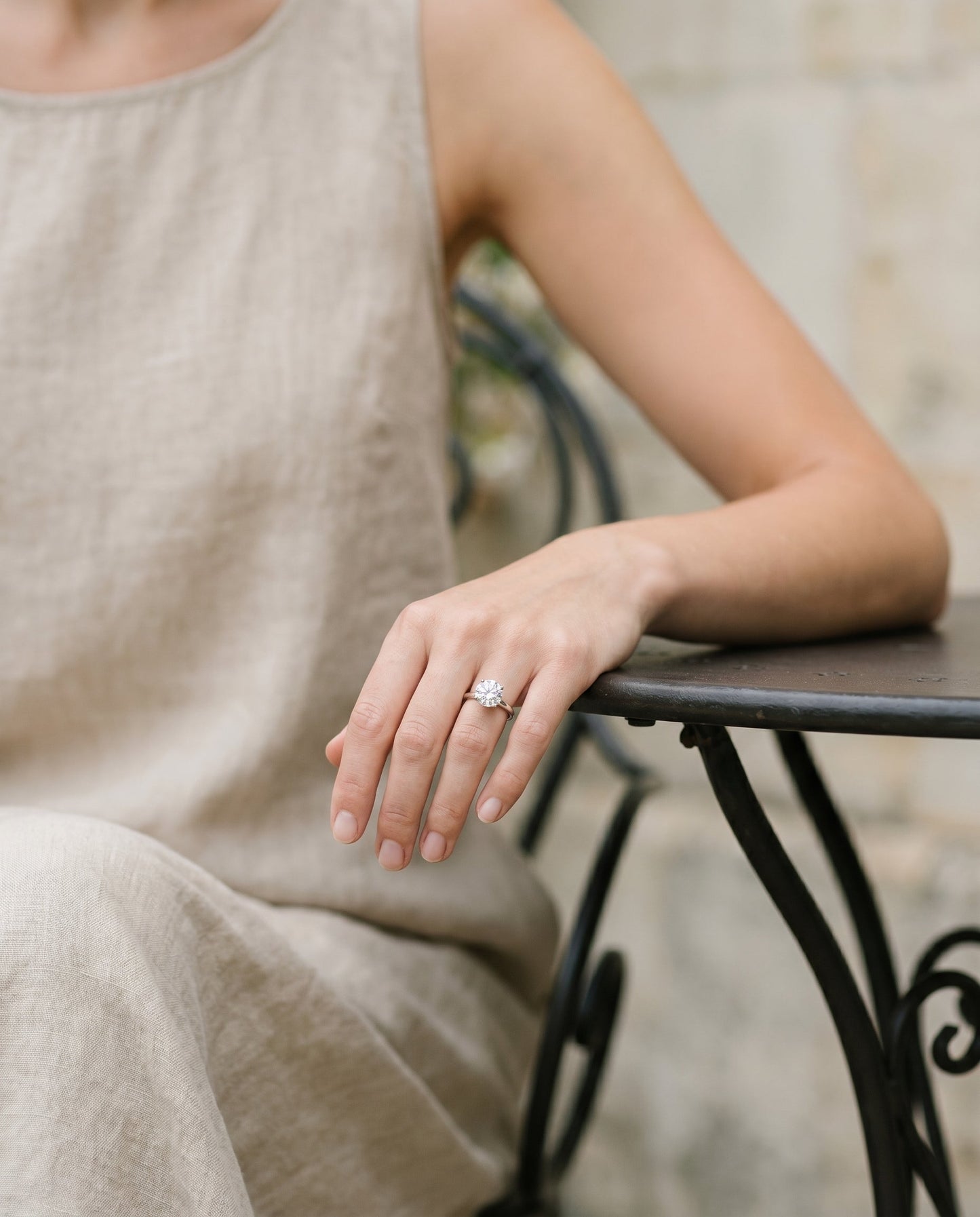 Dolly Select Double Hidden Halo Solitaire Radiant in Platinum – view 7