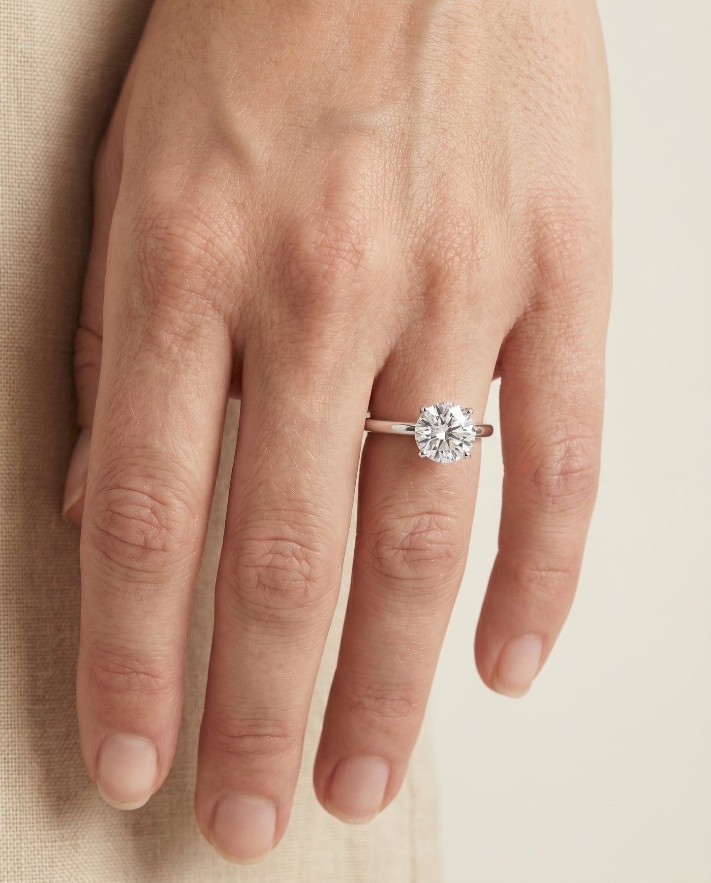 The Dolly Double Hidden Halo Solitaire Round Engagement Ring Setting in Platinum