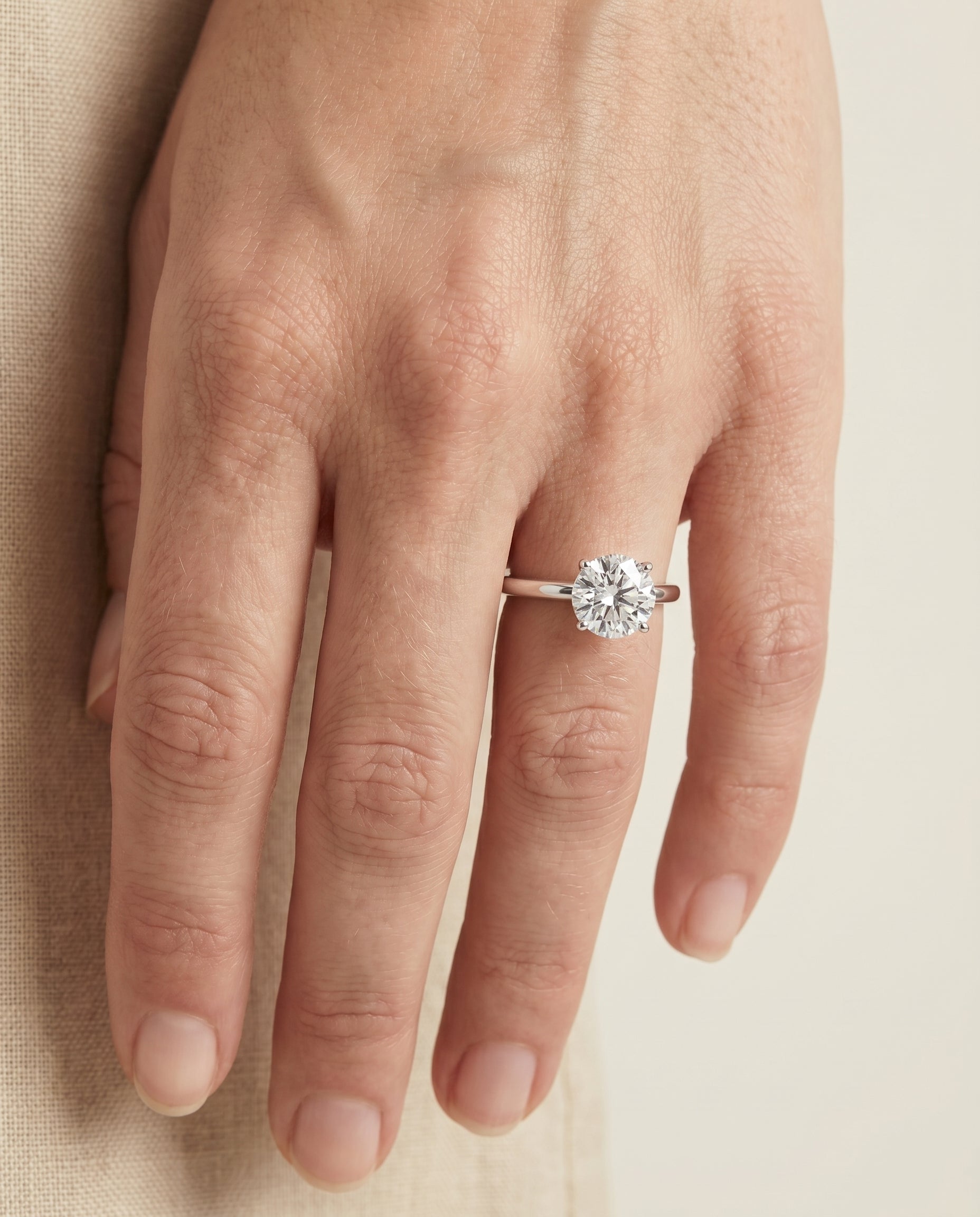 The Dolly engagement ring setting in Platinum, double hidden halo solitaire design | RockHer