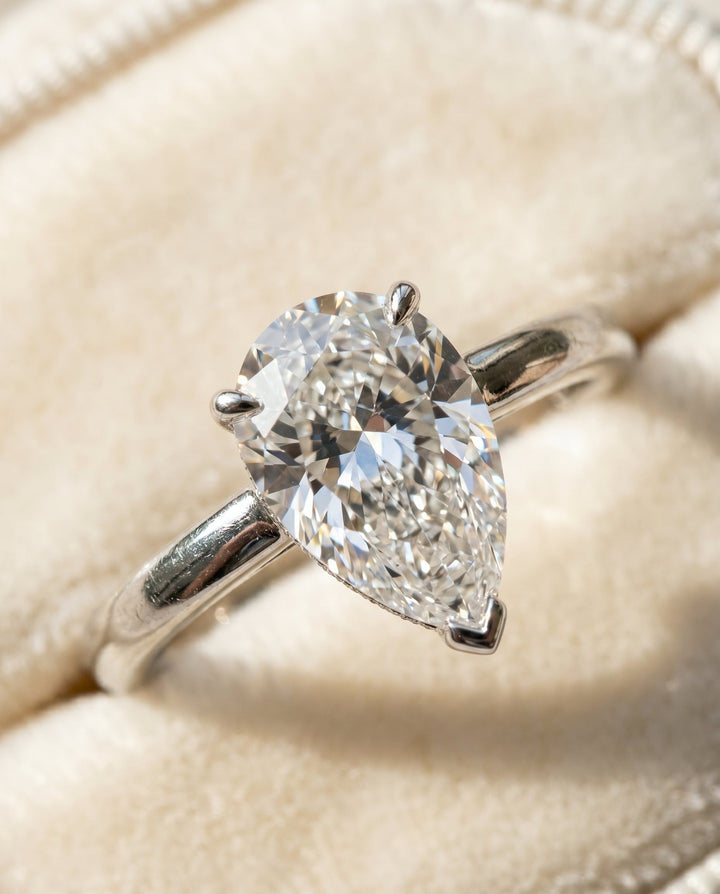 The Dolly Select Solitaire Engagement Ring with Lab Diamond in 18K White Gold - view 4