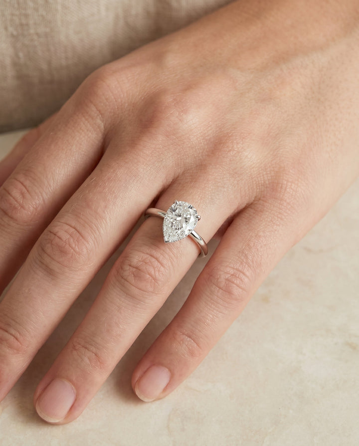 The Dolly Select Solitaire Engagement Ring with Lab Diamond in Platinum - view 3