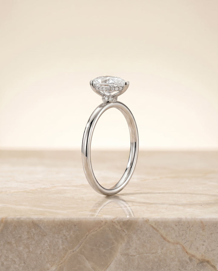 The Dolly Select Solitaire Engagement Ring with Lab Diamond in 18K White Gold - view 5