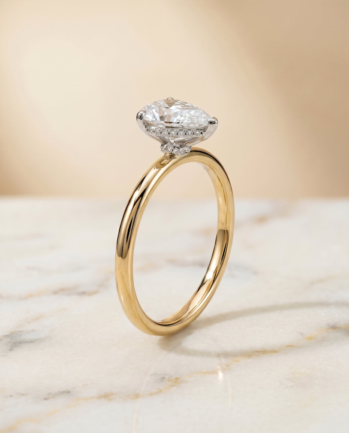 The Dolly princess engagement ring setting in 18K Yellow Gold | RockHer