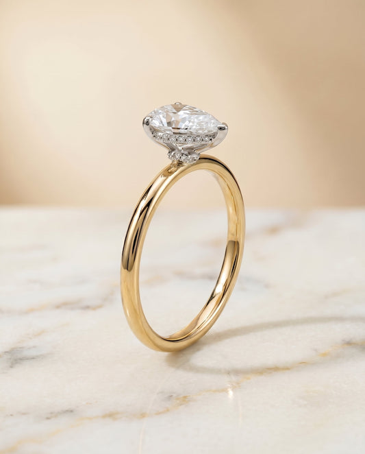 The Dolly Select Solitaire Engagement Ring with Lab Diamond in 18K Yellow Gold - view 1