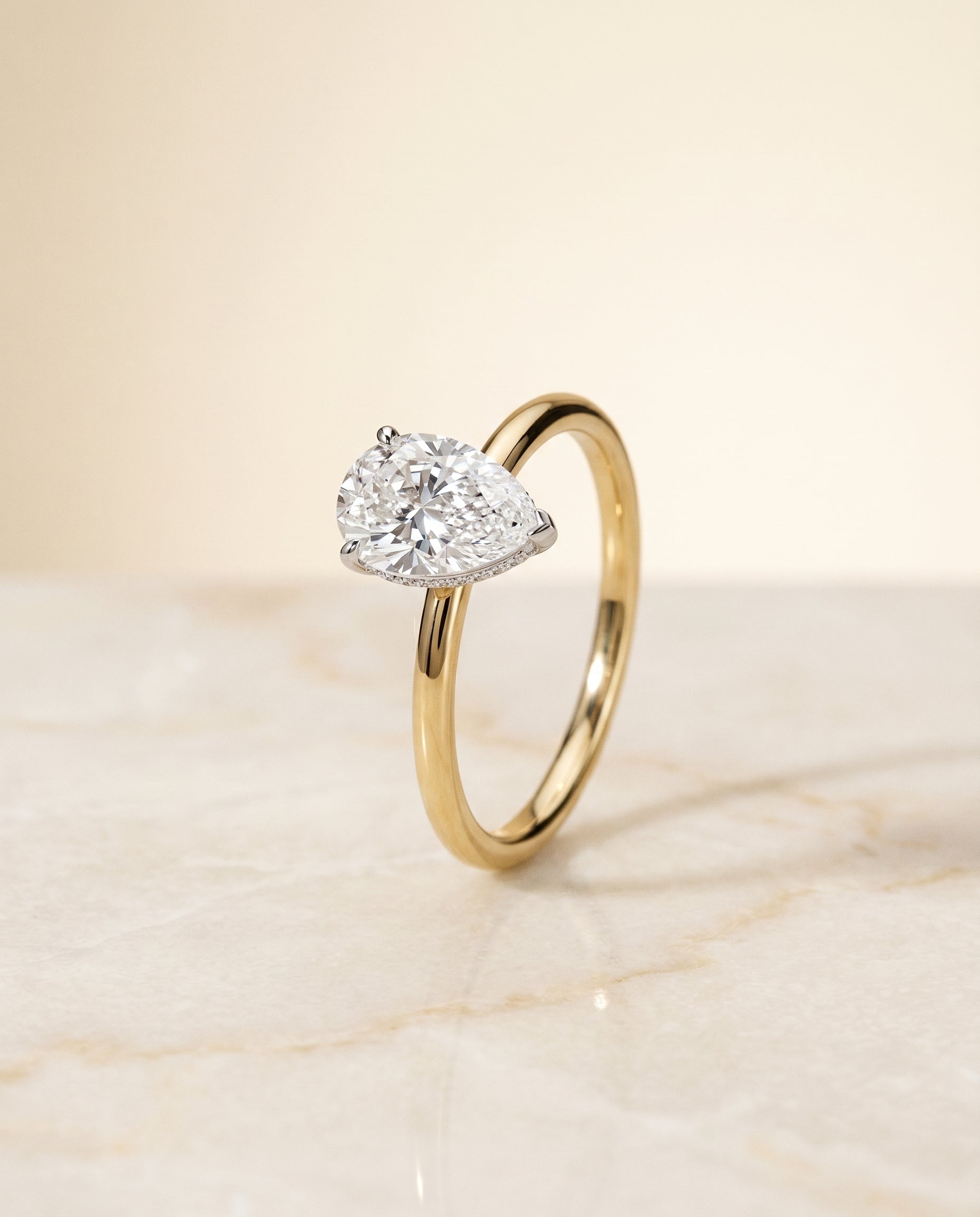 Double Hidden Halo Solitaire styling on The Dolly princess engagement ring setting | RockHer