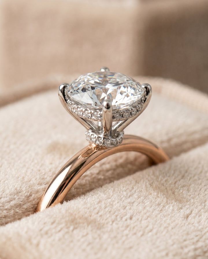 The Dolly Select Solitaire Engagement Ring with Lab Diamond in 14K Rose Gold - view 4
