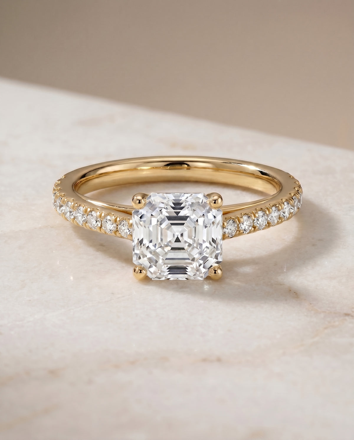 The Donna asscher engagement ring setting in 18K Yellow Gold | RockHer