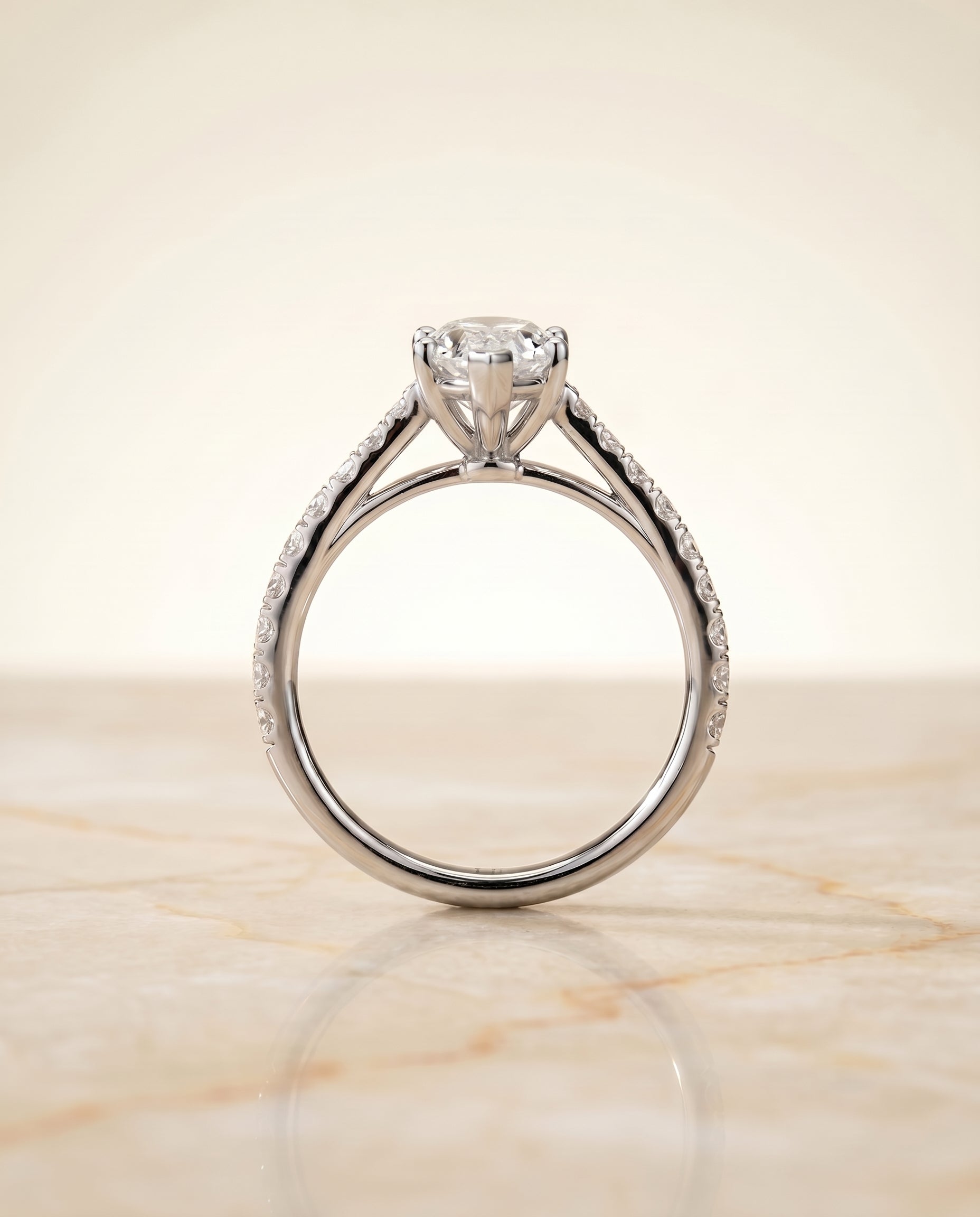 The Donna setting for marquise diamonds, made to order in Platinum | RockHer