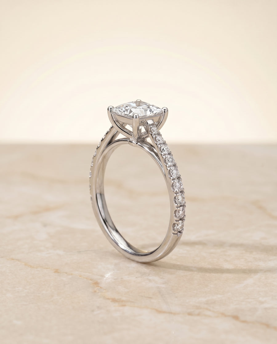 The Donna Engagement Ring, made to order in our Los Angeles atelier