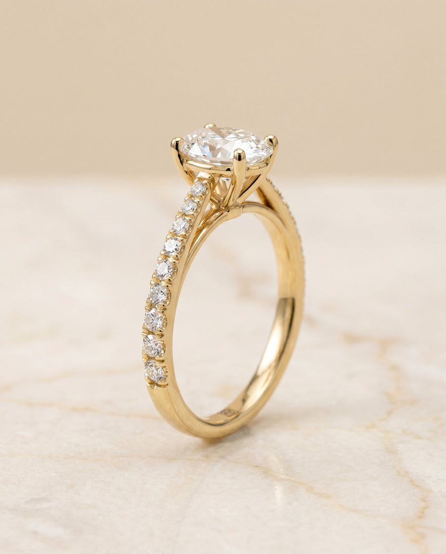 The Donna Select Engagement Ring, made to order in our Los Angeles atelier