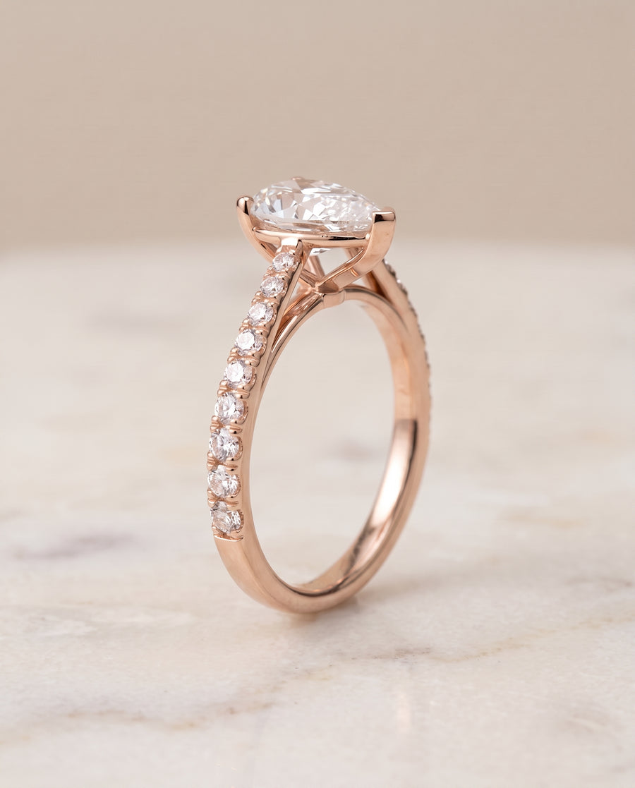 The Donna Engagement Ring, made to order in our Los Angeles atelier
