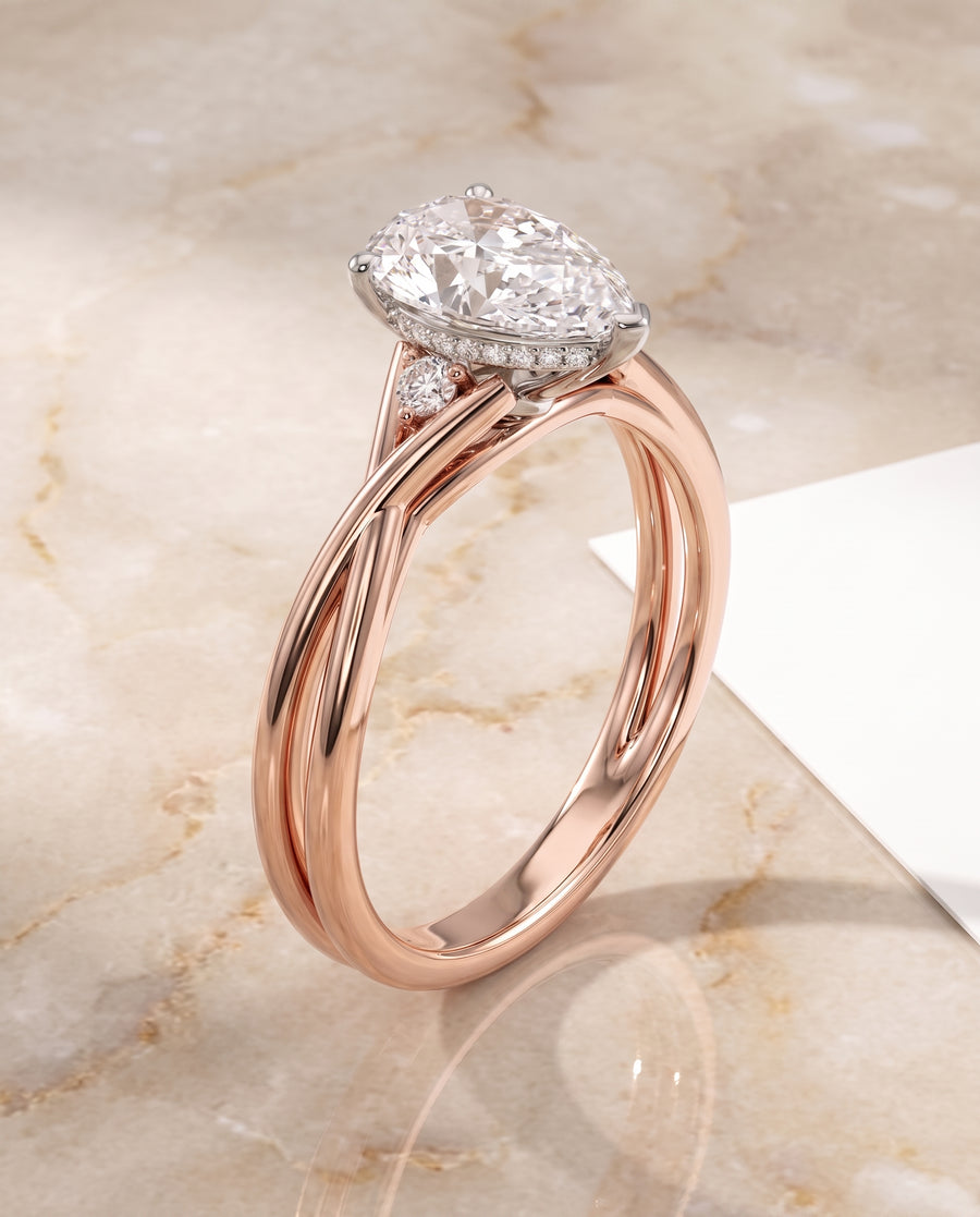 The Dusty Engagement Ring, made to order in our Los Angeles atelier