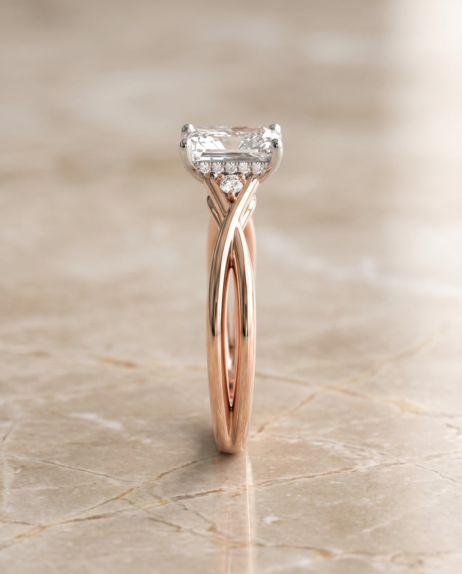 The Dusty Engagement Ring, made to order in our Los Angeles atelier