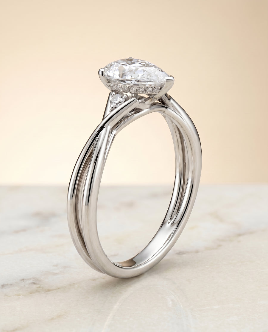 The Dusty Engagement Ring, made to order in our Los Angeles atelier