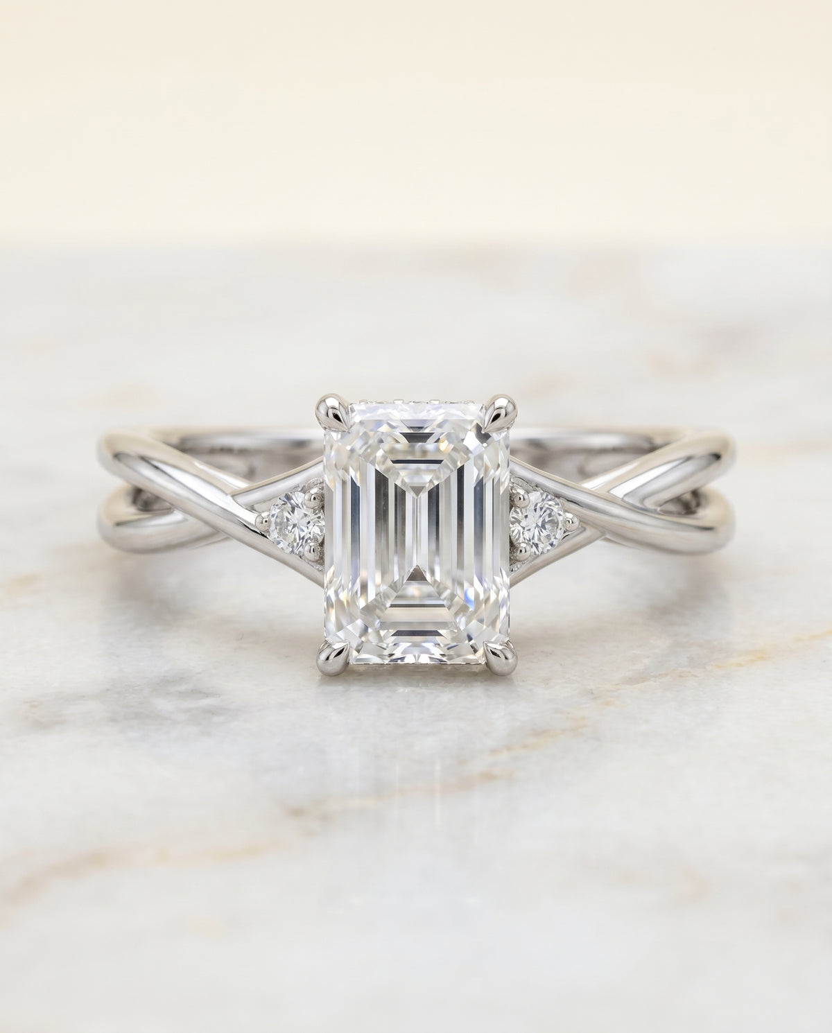 The Dusty radiant engagement ring setting in Platinum | RockHer