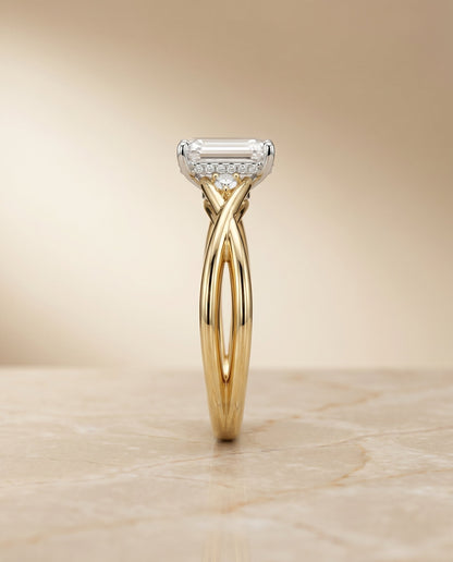 The Dusty Select Solitaire Engagement Ring with Lab Diamond in 18K Yellow Gold - view 5