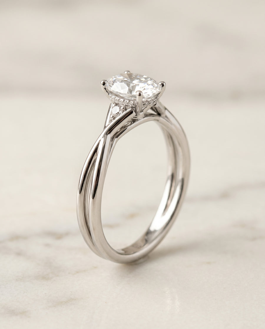 The Dusty Engagement Ring, made to order in our Los Angeles atelier