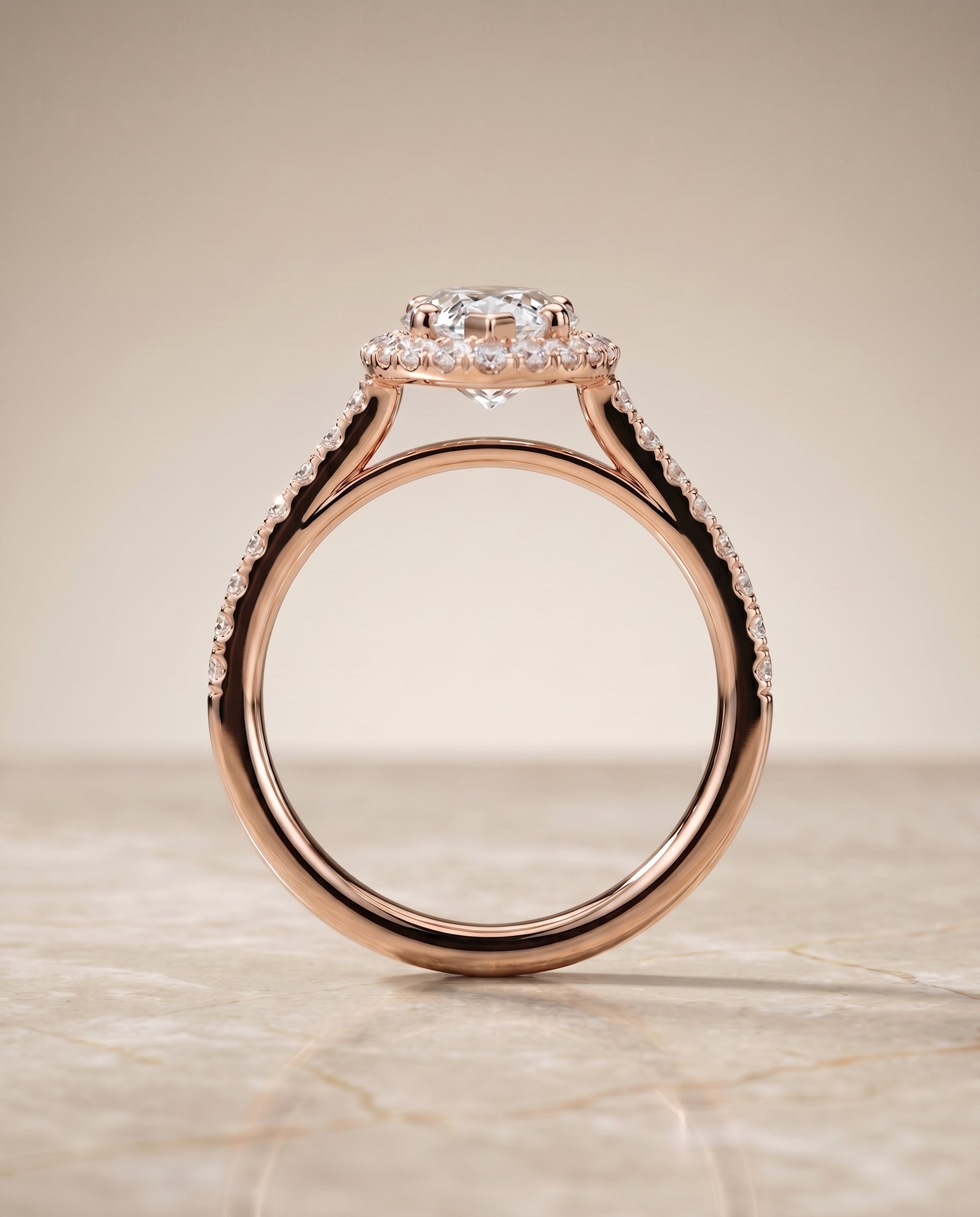 The Dylan setting for marquise diamonds, made to order in 14K Rose Gold | RockHer