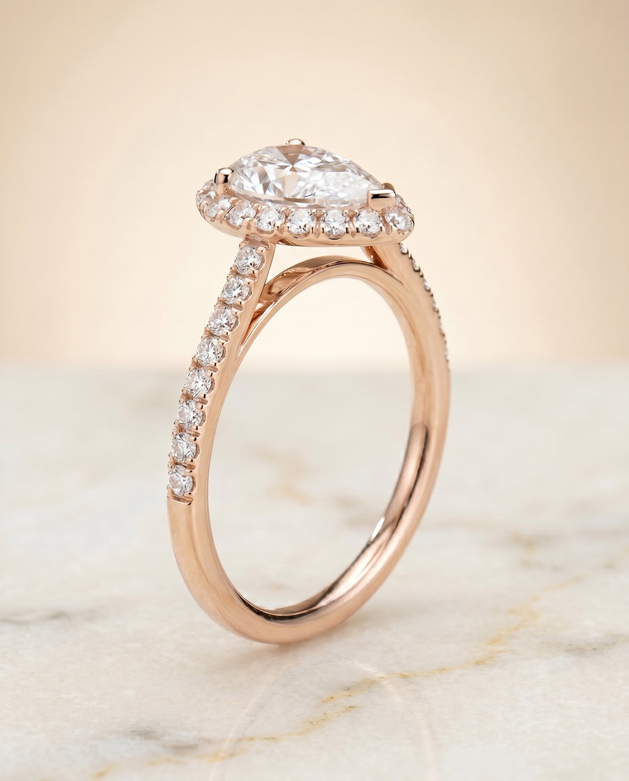 The Dylan Engagement Ring, made to order in our Los Angeles atelier