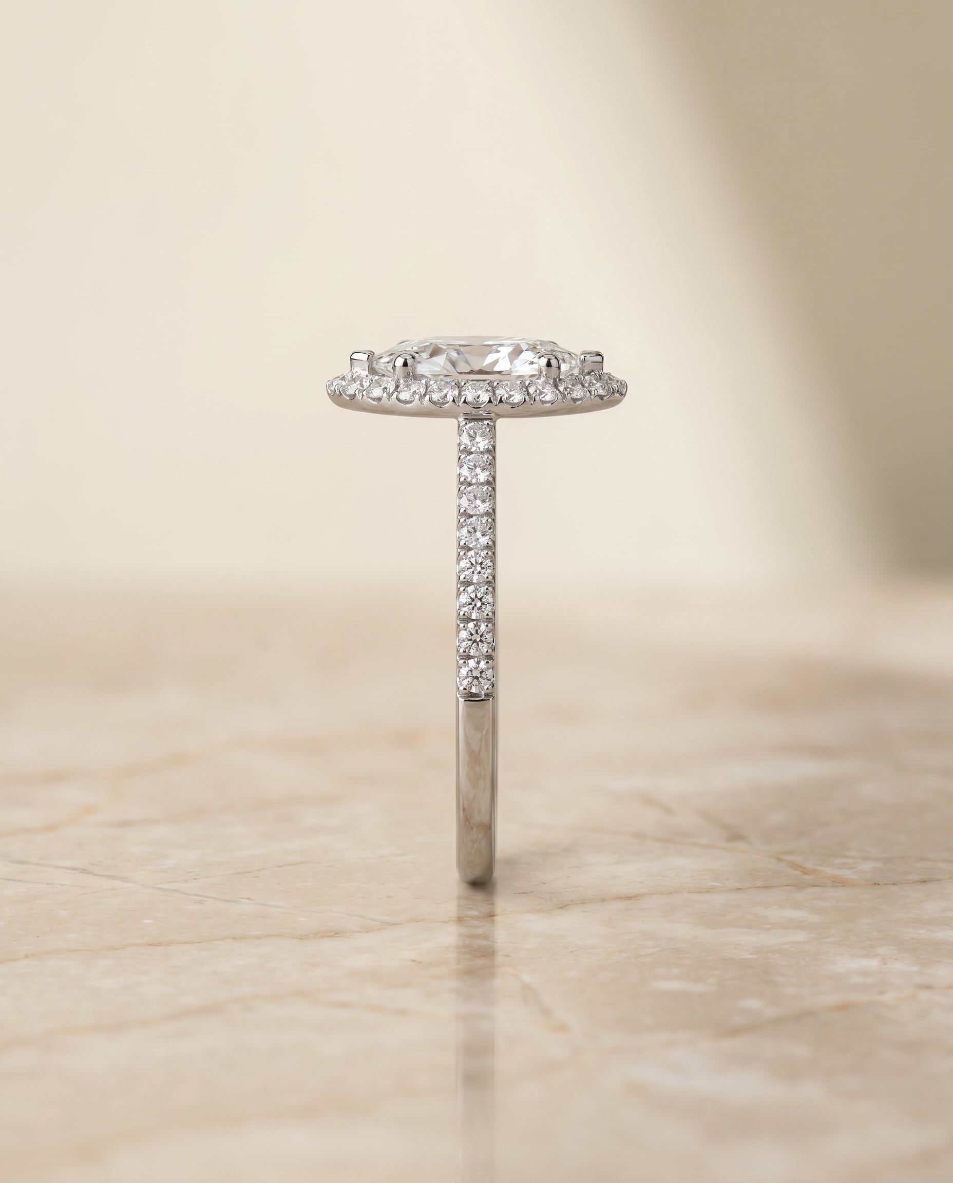 The Dylan setting for marquise diamonds, made to order in Platinum | RockHer