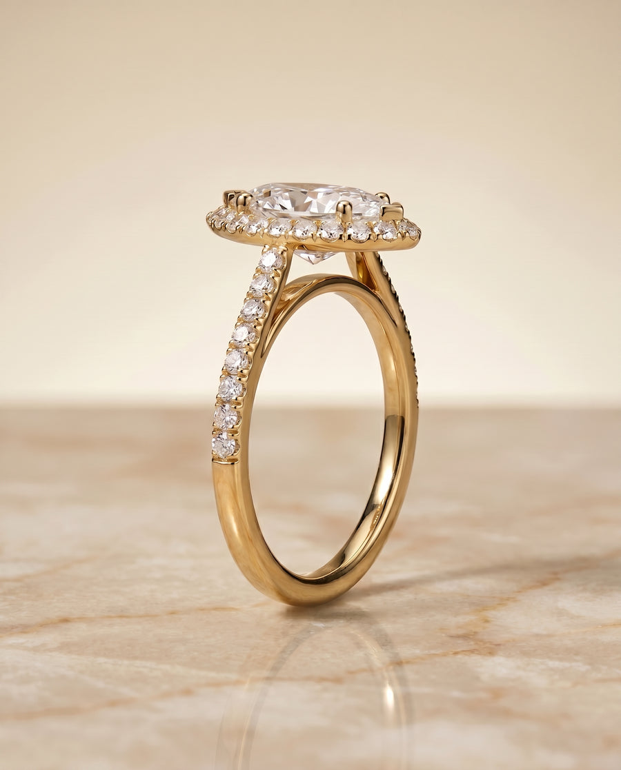 The Dylan Engagement Ring, made to order in our Los Angeles atelier