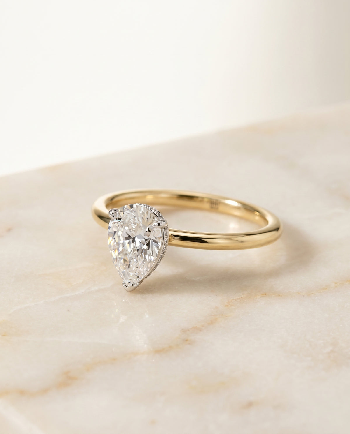 The Eartha princess engagement ring setting in 18K Yellow Gold | RockHer