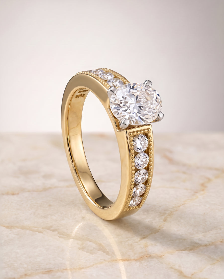 The Eleanor Engagement Ring, made to order in our Los Angeles atelier
