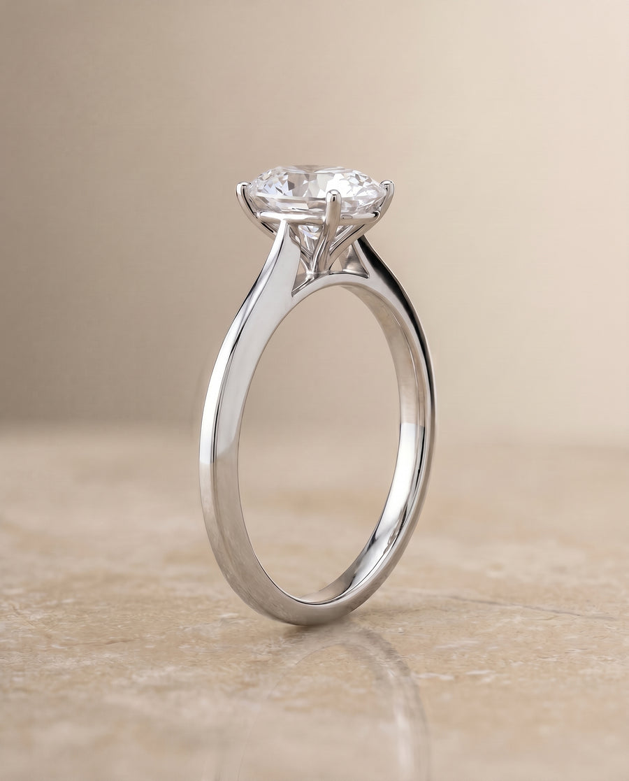 The Elena Engagement Ring, made to order in our Los Angeles atelier