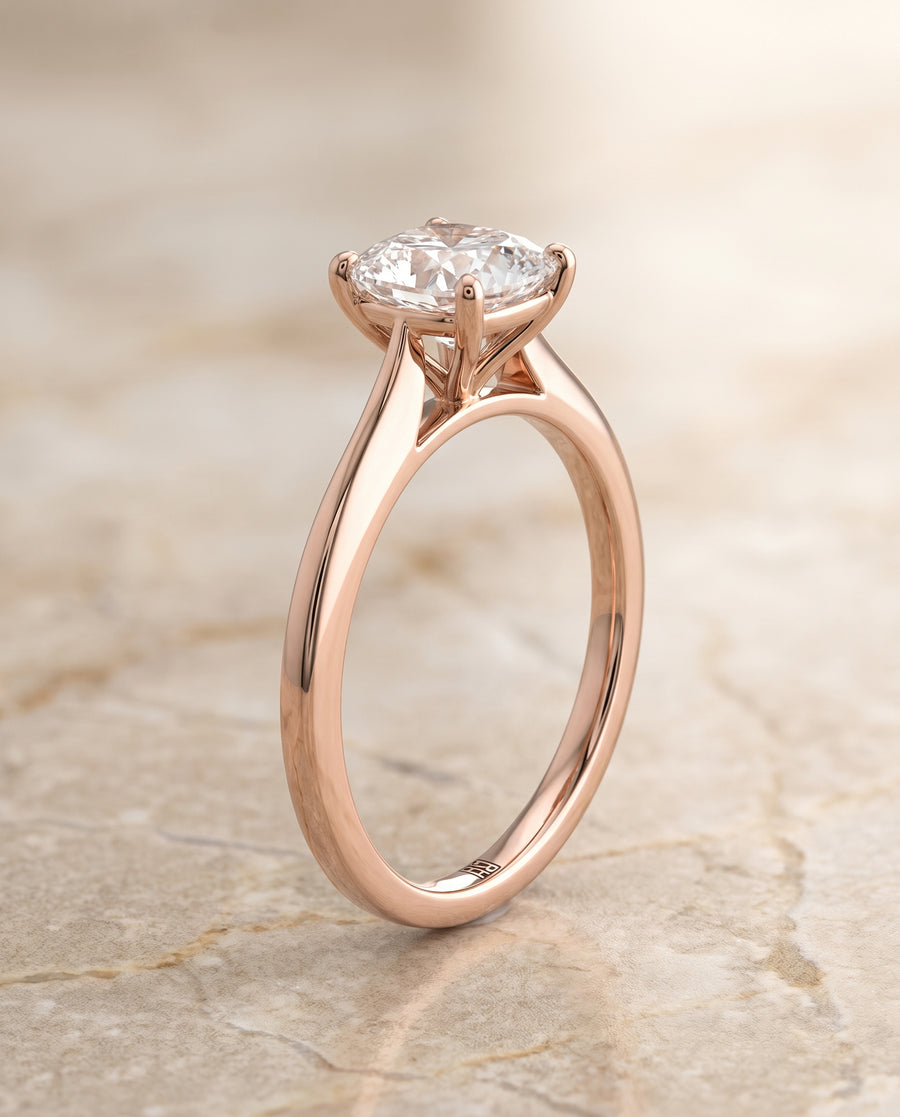 The Elena Engagement Ring, made to order in our Los Angeles atelier