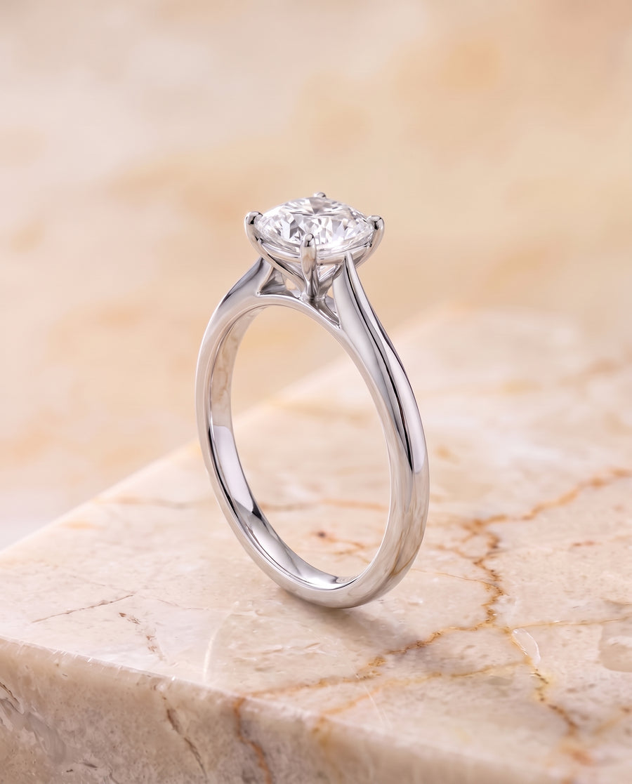 The Elena Engagement Ring, made to order in our Los Angeles atelier