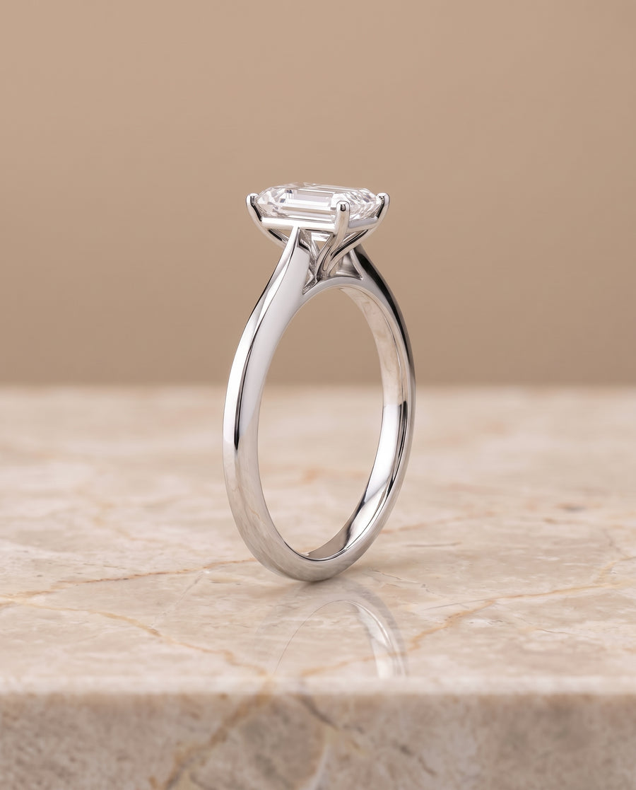 The Elena Engagement Ring, made to order in our Los Angeles atelier
