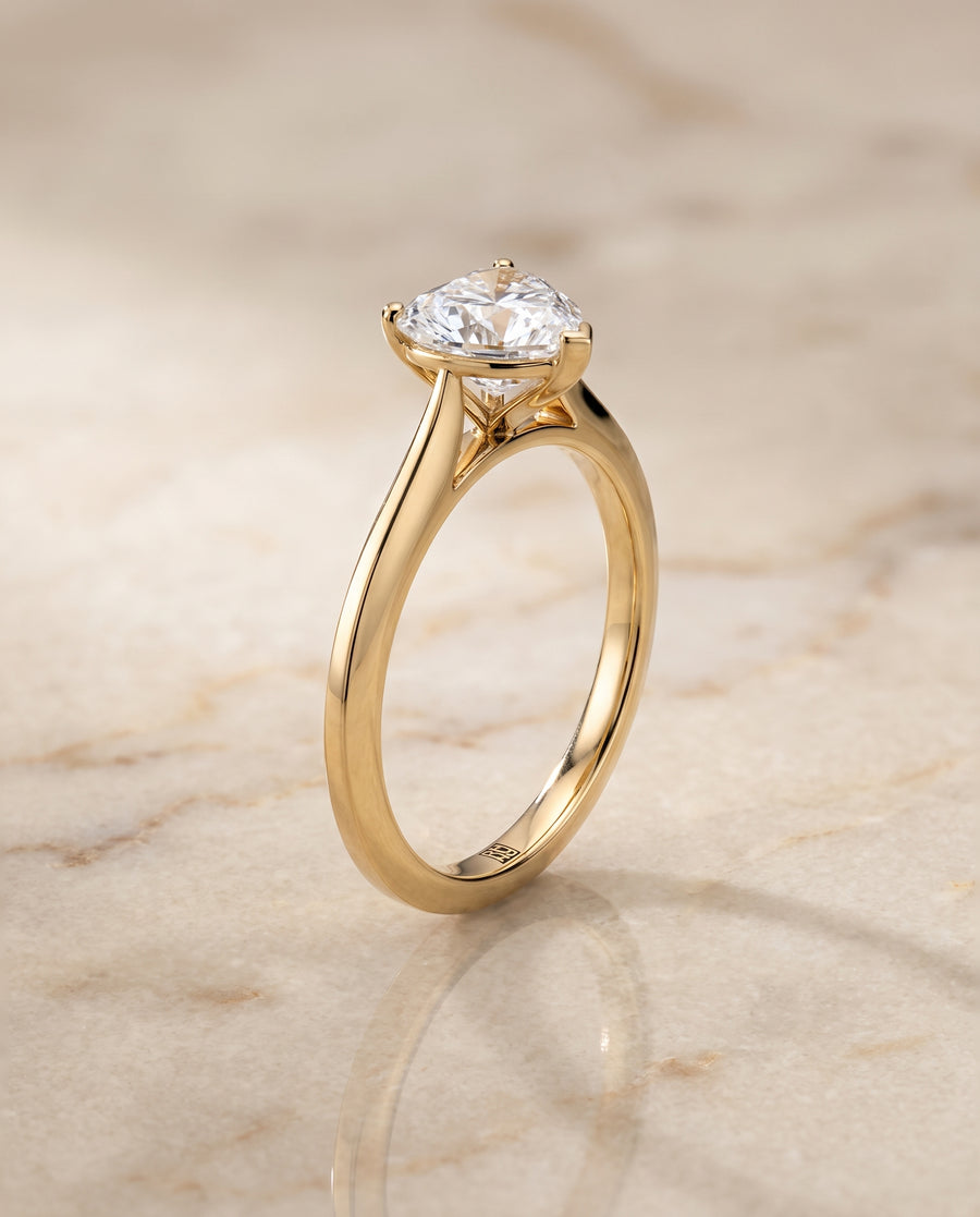 The Elena Engagement Ring, made to order in our Los Angeles atelier