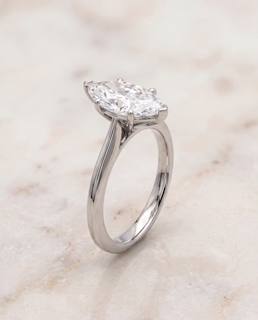The Elena Engagement Ring, made to order in our Los Angeles atelier