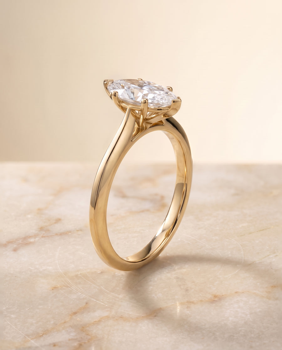 The Elena Engagement Ring, made to order in our Los Angeles atelier