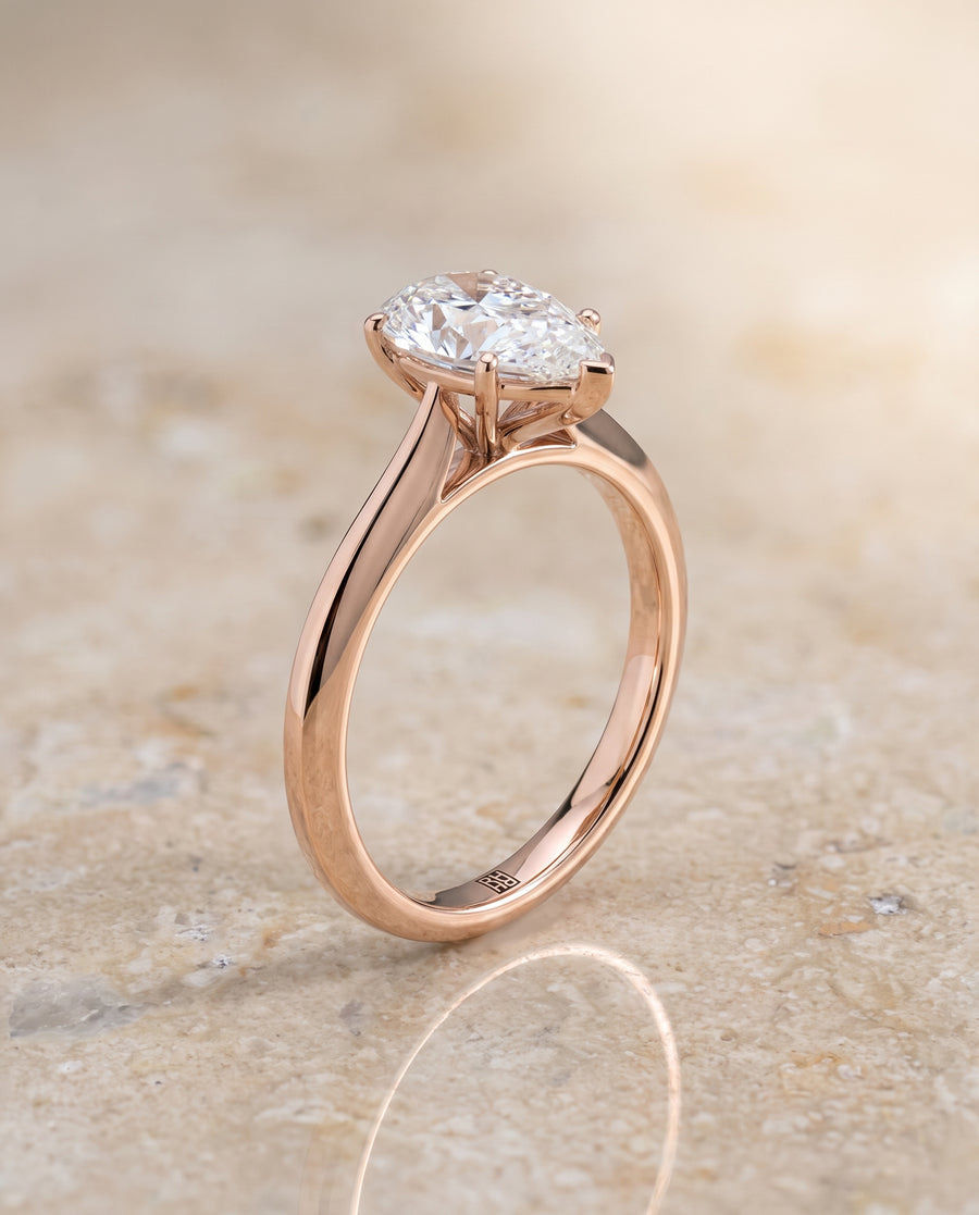 The Elena Engagement Ring, made to order in our Los Angeles atelier