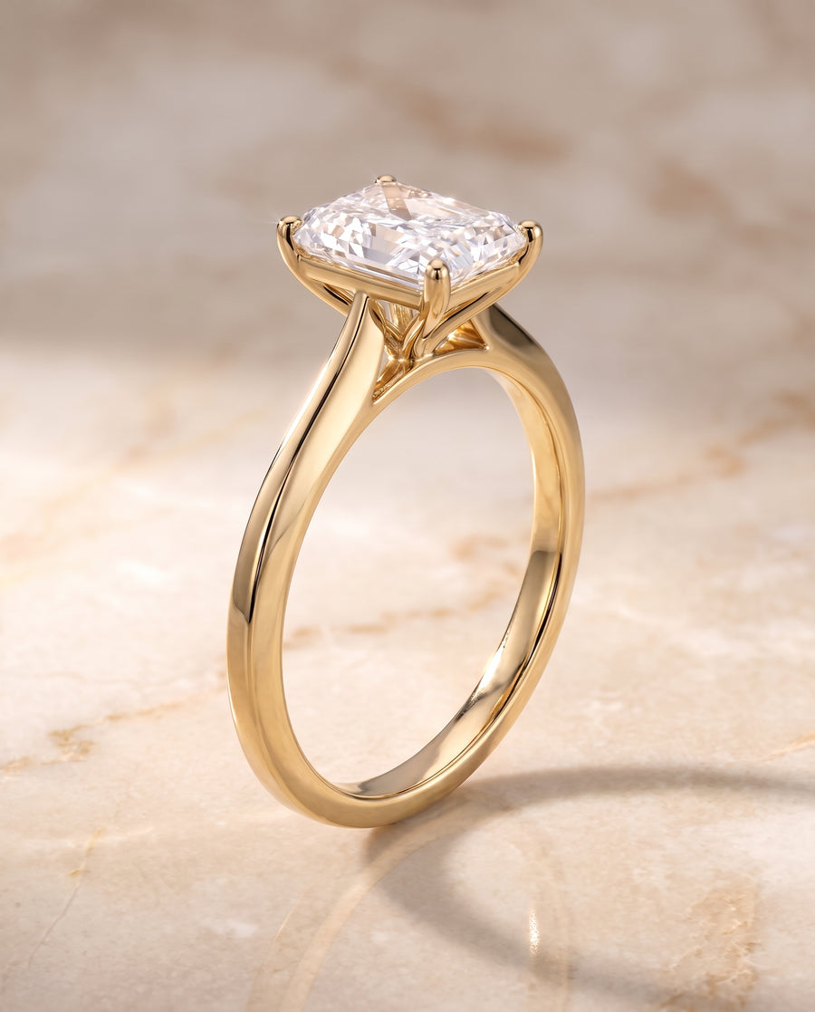 The Elena Engagement Ring, made to order in our Los Angeles atelier