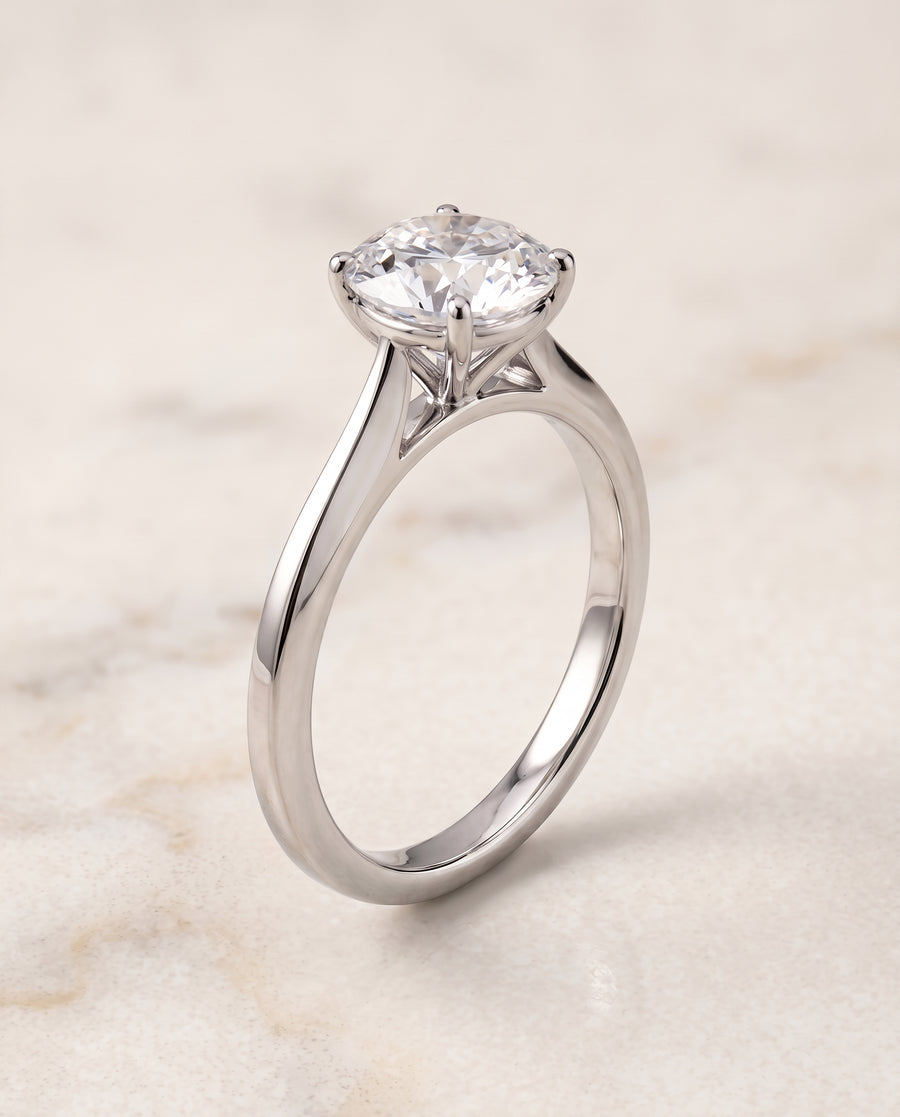 The Elena Engagement Ring, made to order in our Los Angeles atelier